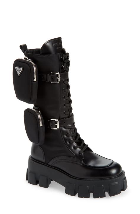 prada boots women with pouch